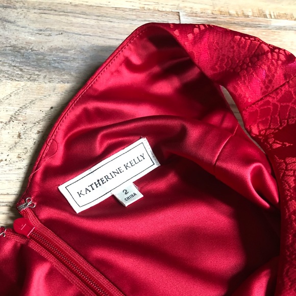 Red Katherine Kelly Formal Midi Dress - Picture 3 of 3